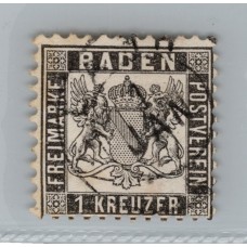 ALEMANIA 1862 ESTADO DE BADEN Yv 16 MUY BUEN SELLO 18 EUROS